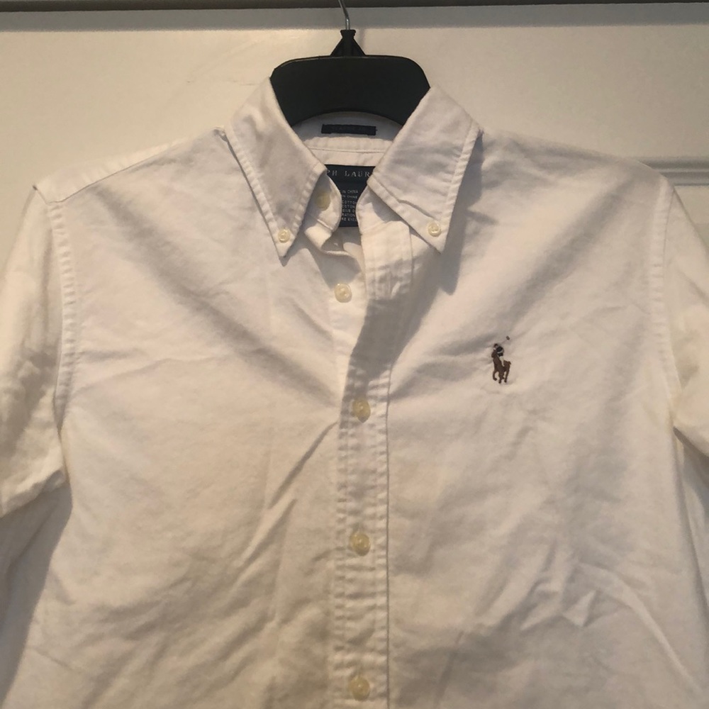 Ralph Lauren White Button Down Oxford Sz. 6